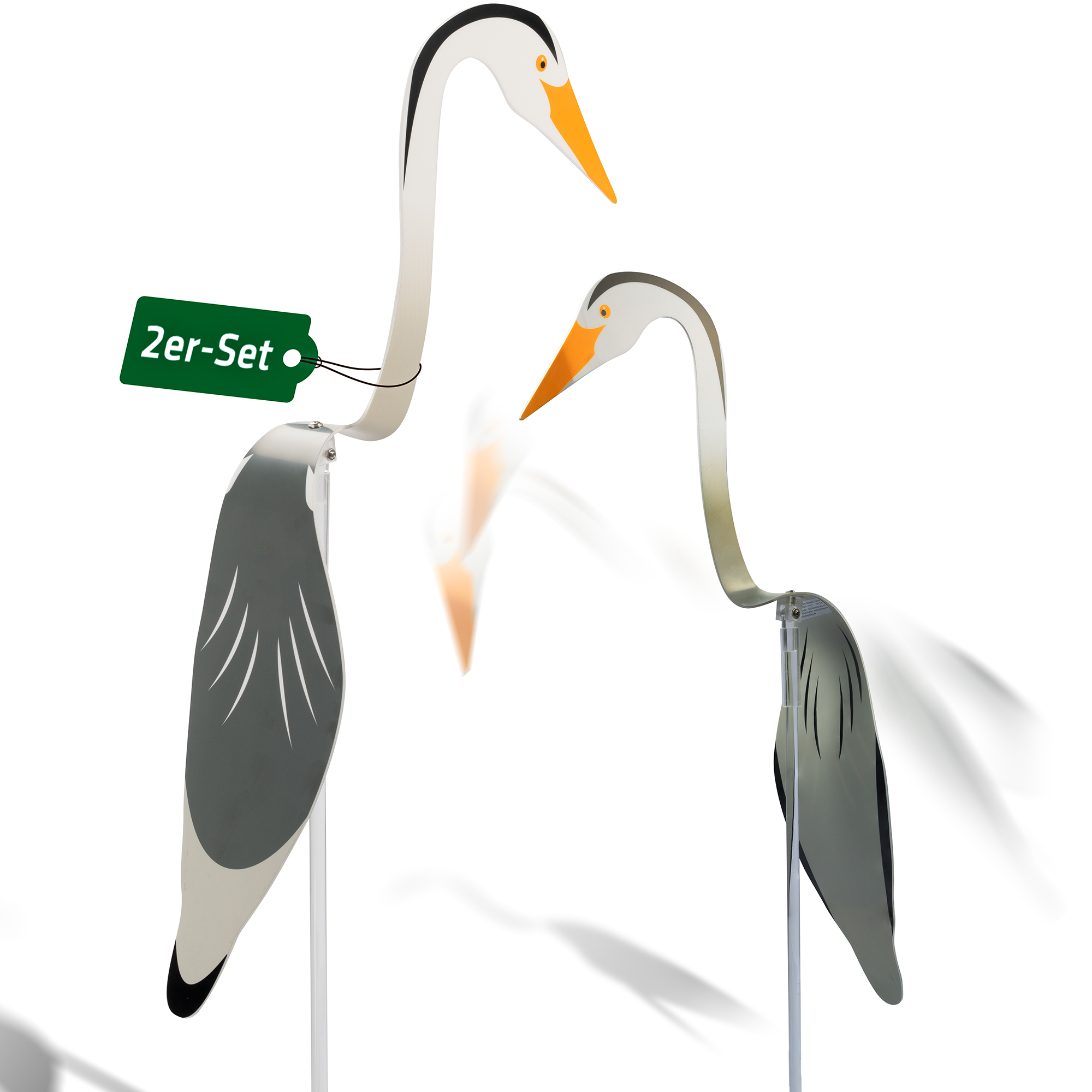 Spaventapasseri a Forma di Airone Twist, Set da 2