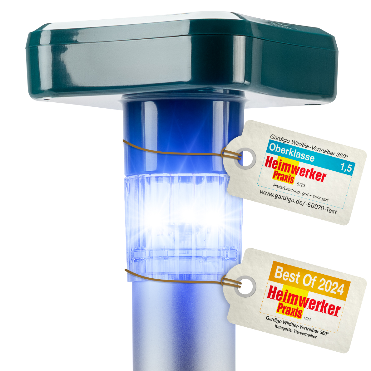 Der GARDIGO Wildtier-Vertreiber 360° wurde im Test von Heimwerker Praxis mit 1,5 bewertet.