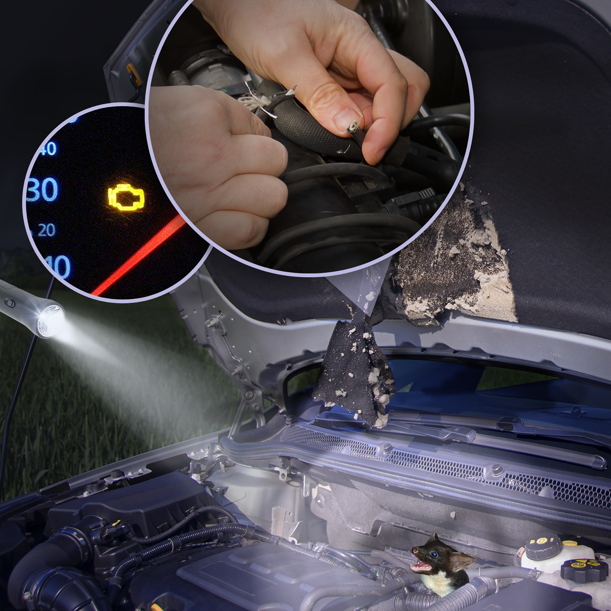 Ein Marderschaden kann schwere Folgen haben und ist schnell sehr teuer.